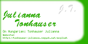 julianna tonhauser business card